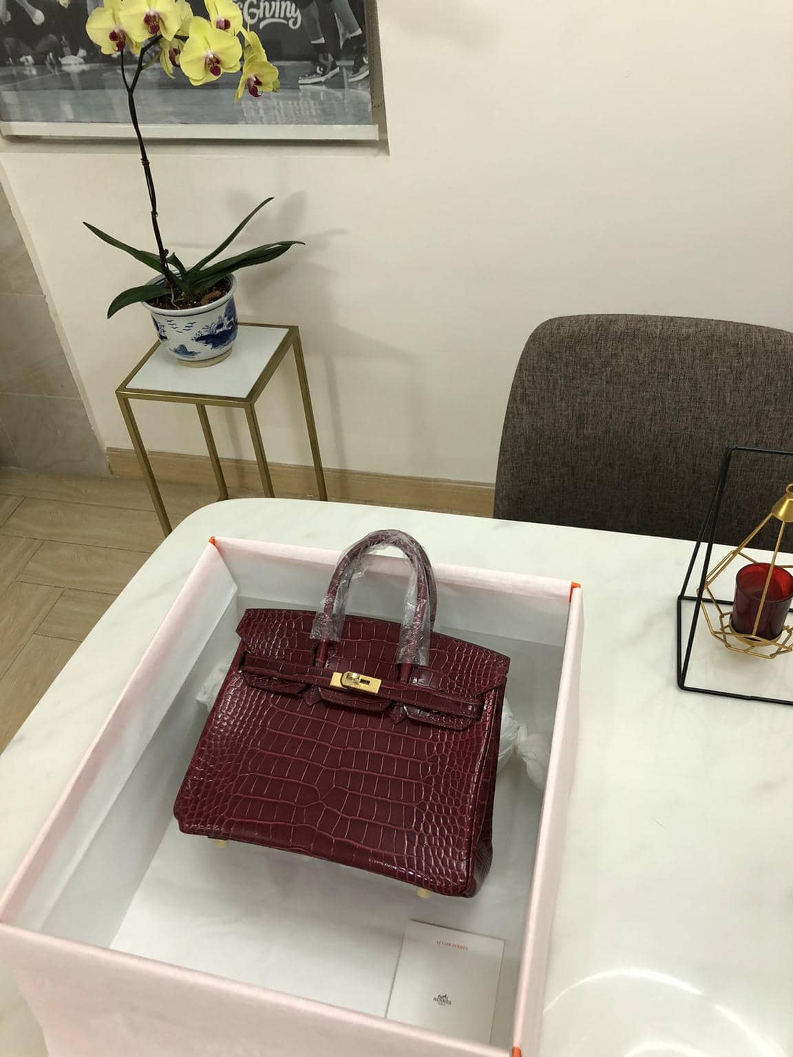 Birkin Crocodile-Embossed Cow Leather-9